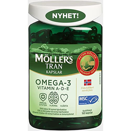 Möller’s Omega-3 en frasco, cápsulas para apoyo diario de bienestar