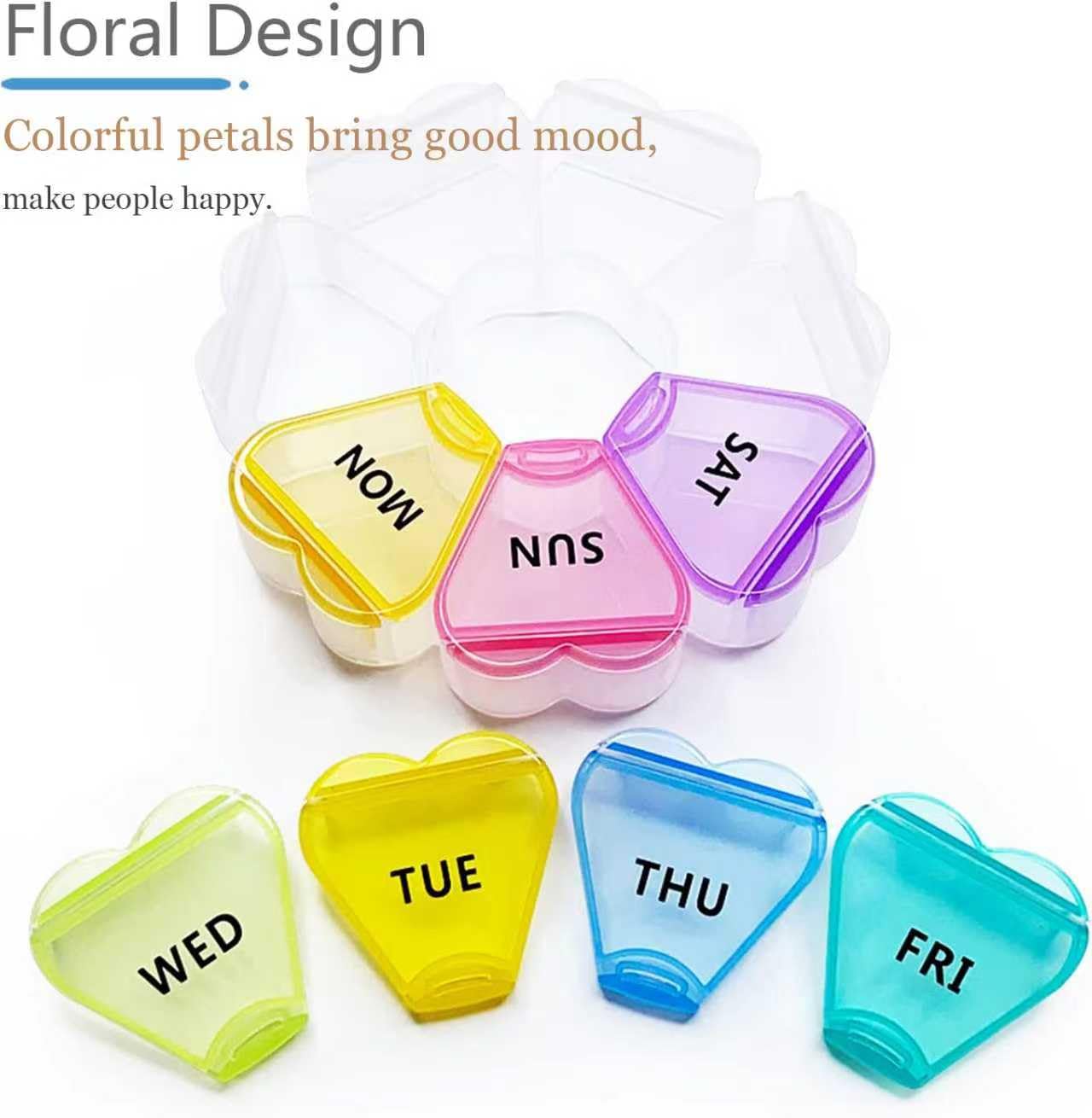 Moln HYMY estuche floral de pastillas, ideal para uso diario y viajes.