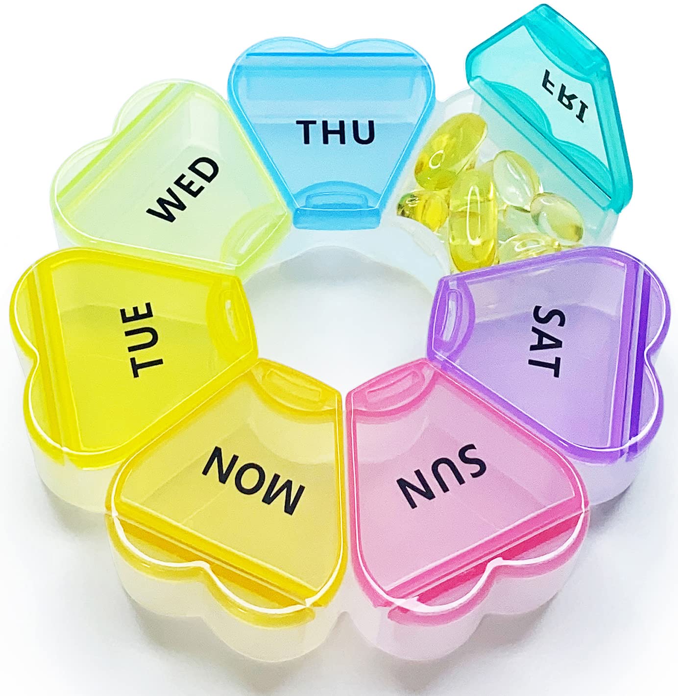 Moln HYMY gran estuche semanal de pastillas para organizar dosis diarias.