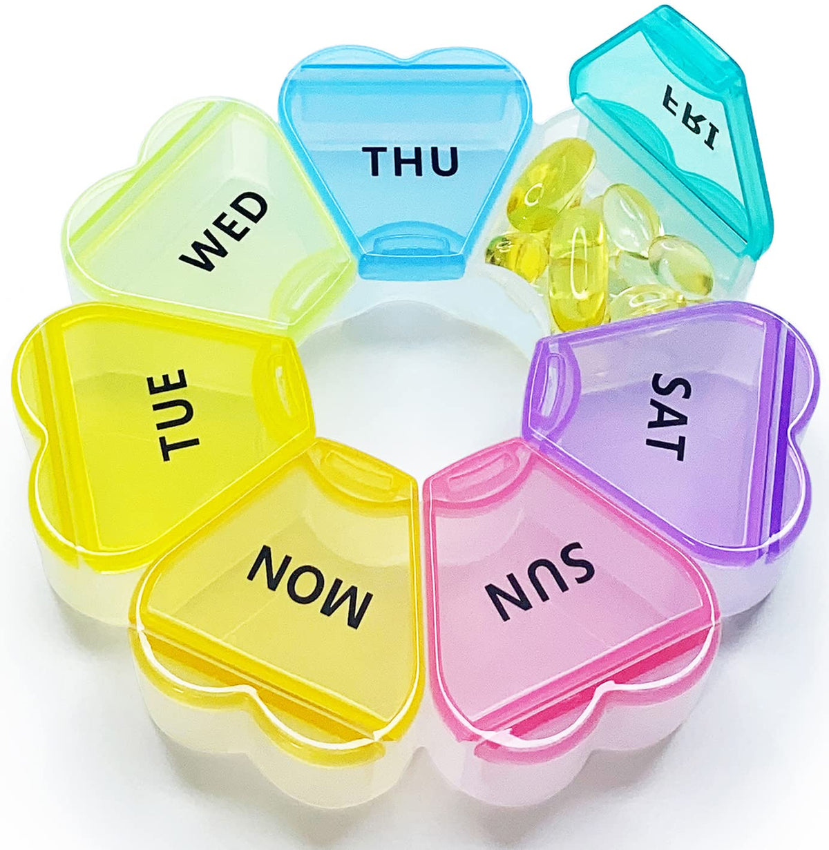 Moln HYMY gran estuche semanal de pastillas para organizar dosis diarias.