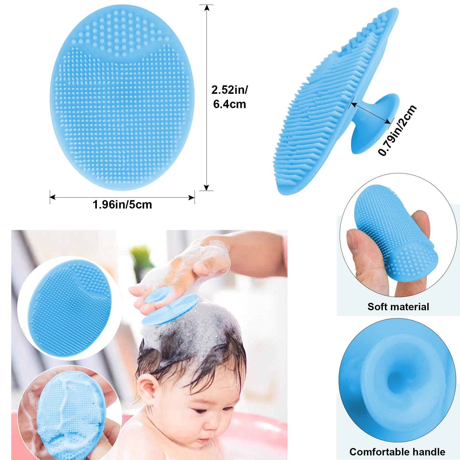 Molylove limpieza fácil del cepillo de bebé tras el baño