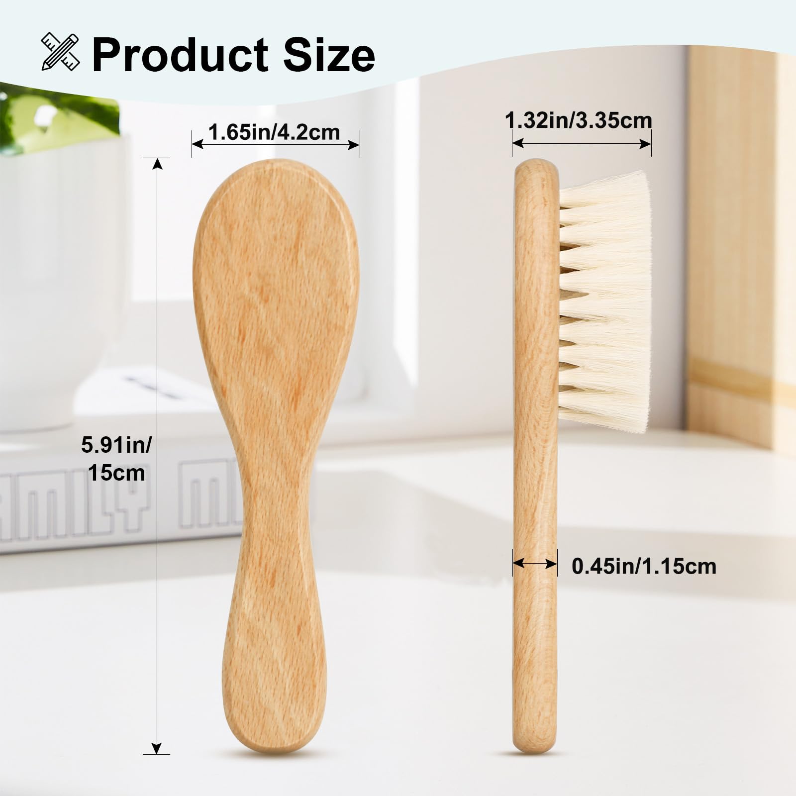 Molylove mango-madera-natural, diseño ergonómico y seguro.