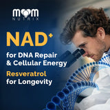 MOM NUTRIX NAD liposomal con resveratrol, cuidado de piel saludable