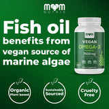 MOM NUTRIX omega-3 alga cápsulas suaves, toma fácil y discreta.