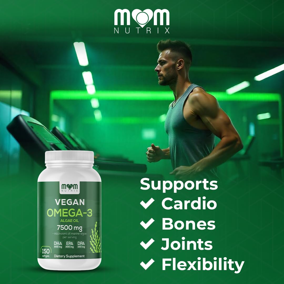MOM NUTRIX omega-3 alga envase sostenible, opción responsable para la compra.