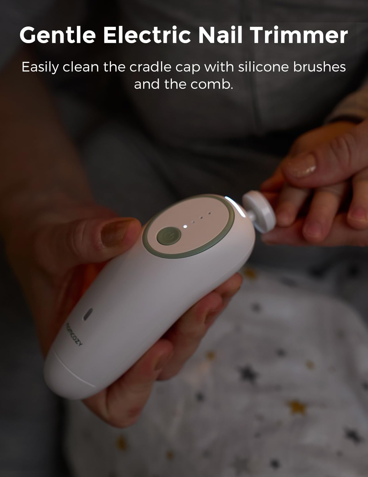 Momcozy dedo cepillo dental, limpia lengua y encías para higiene.
