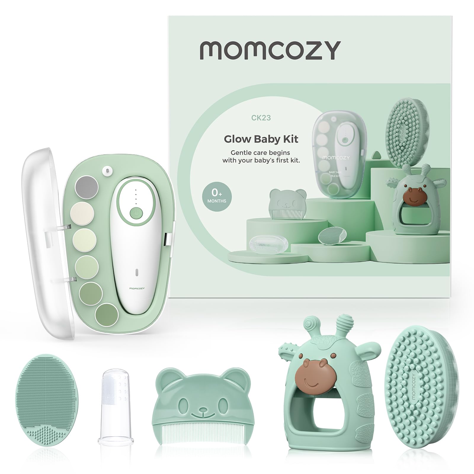 Momcozy lima uñas eléctrica, cuidado suave de uñas del bebé en casa.
