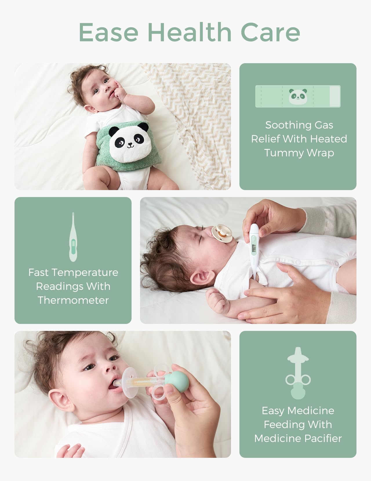 Momcozy Elite Kit: Termómetro rápido para consulta fiable de temperatura.