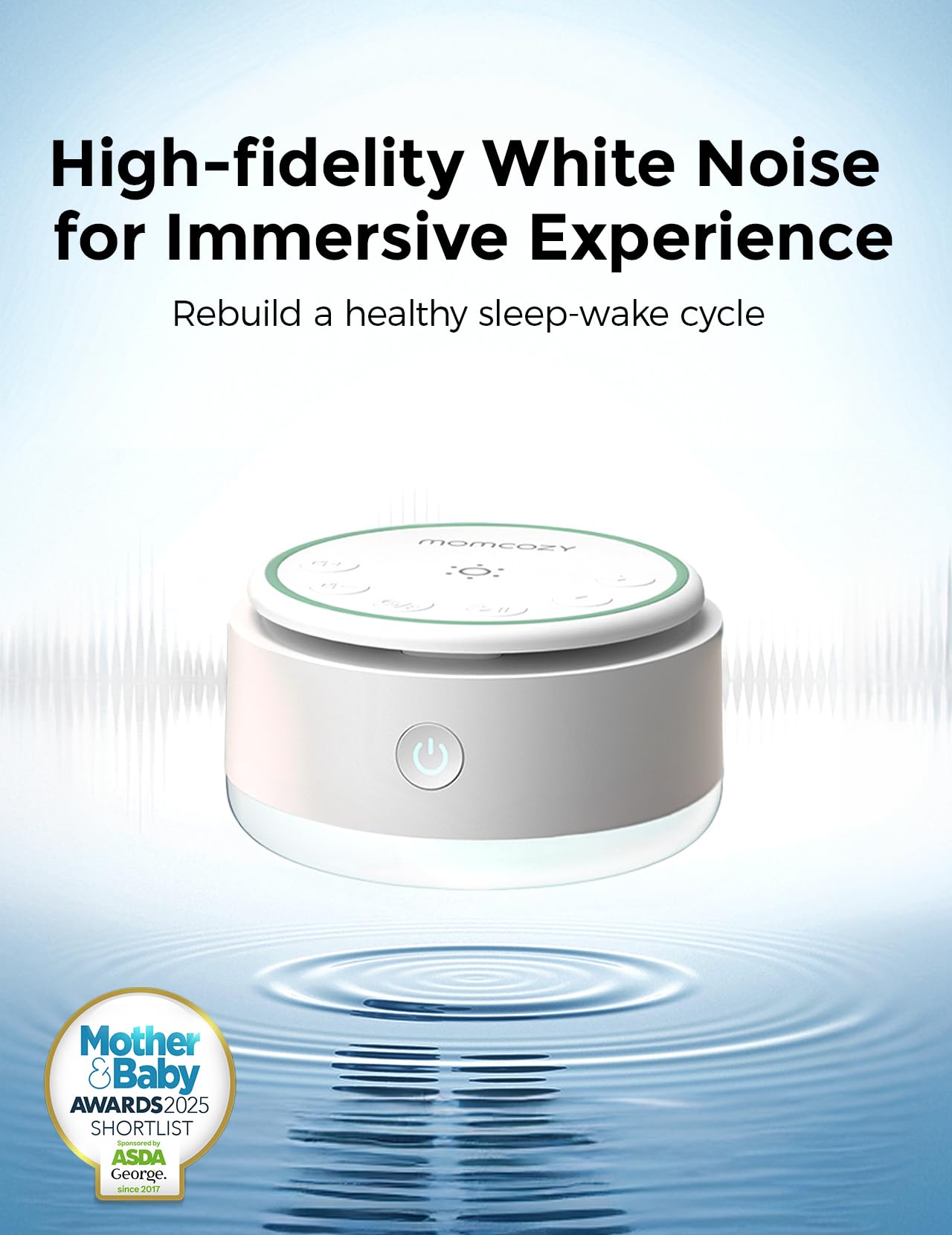 Momcozy lámpara táctil con brillo ajustable para usar durante la noche.