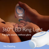 Momcozy luz LED 360 para grooming nocturno, iluminación suave.