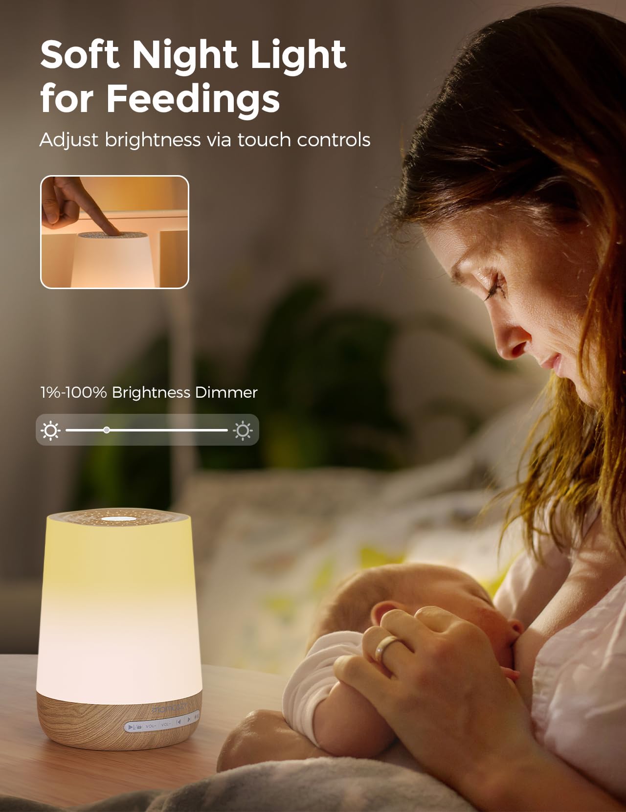 Momcozy 34 sonidos relajantes para cubrir ruidos ambientales y favorecer la concentración