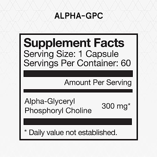 Momentous Alpha GPC: etiqueta legible para identificar ingredientes y beneficios.