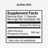 Momentous Alpha GPC: etiqueta legible para identificar ingredientes y beneficios.