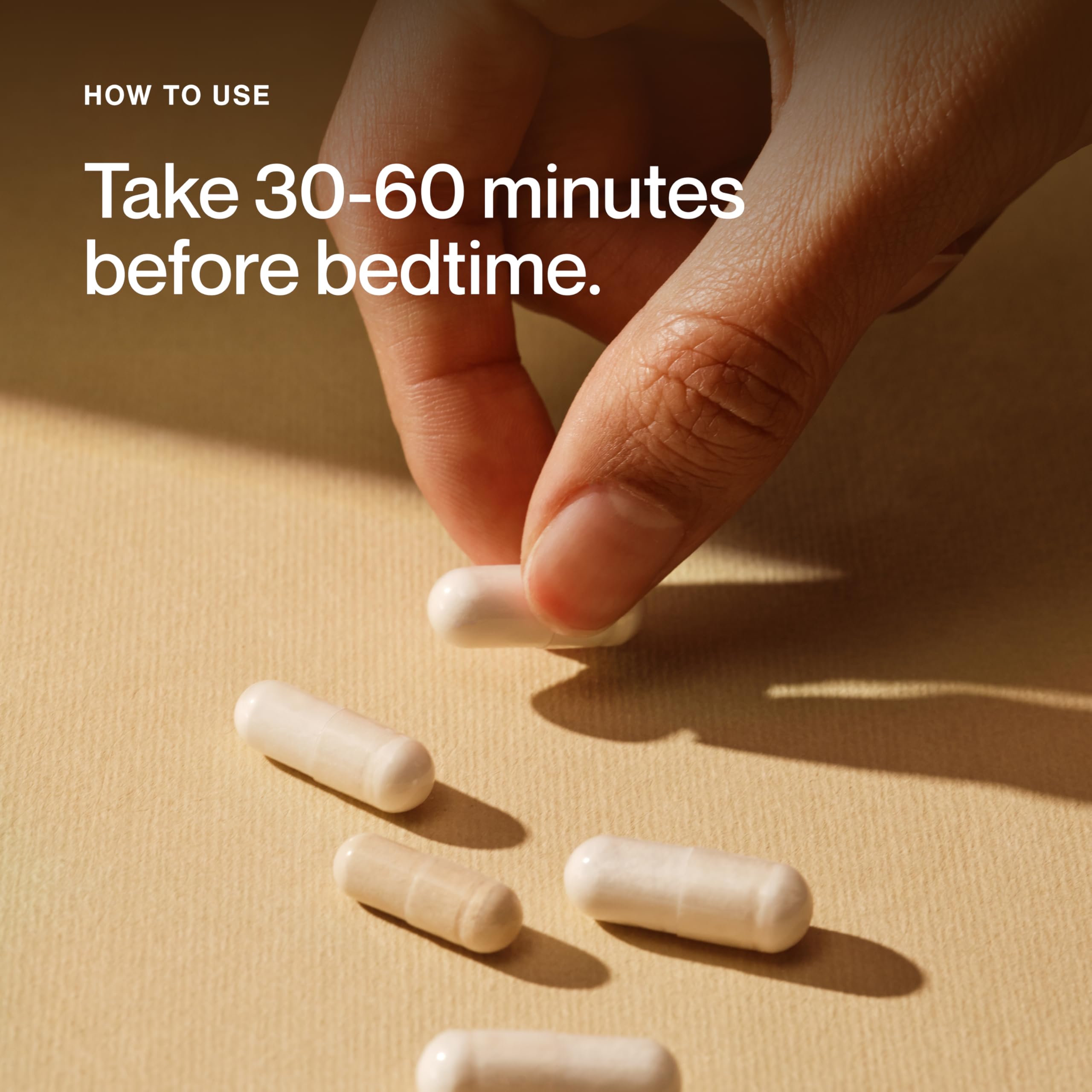 Momentous Apigenin capsules highlighting transition to sleep.