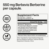 Momentous Berberine outer packaging conveying vegan, non-GMO attributes and trusted sport standard