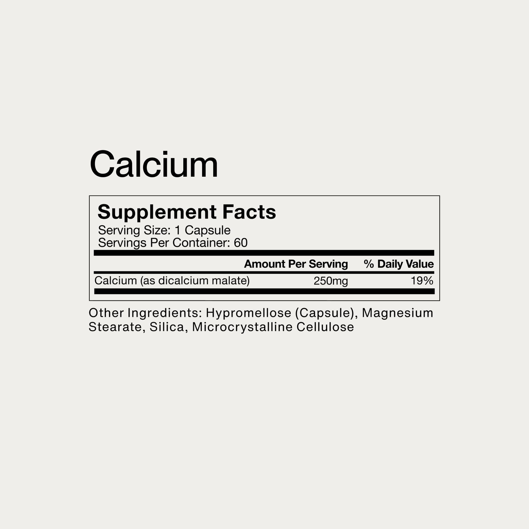 Momentous Calcium Dimacal certificación NSF para deporte y pureza.