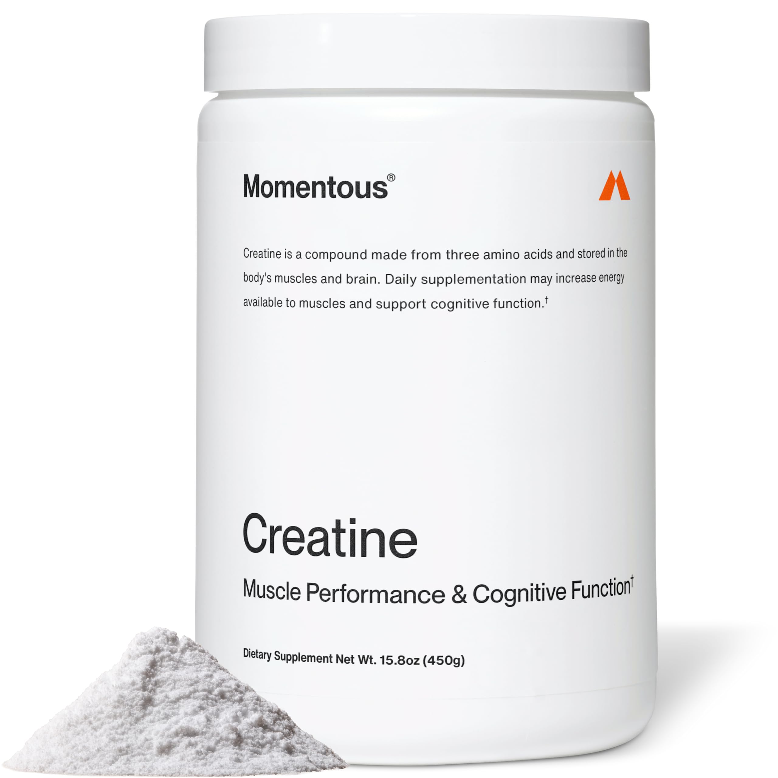 Momentous Creatina Monohidrato, polvo-fuerza: ideal para entrenamientos intensos y recuperación.