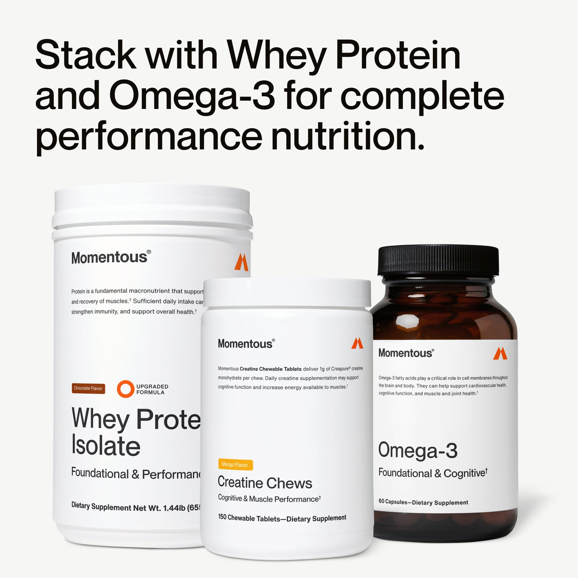 Momentous Creatine Chews: tabletas mango con creatina monohidratada de alta pureza