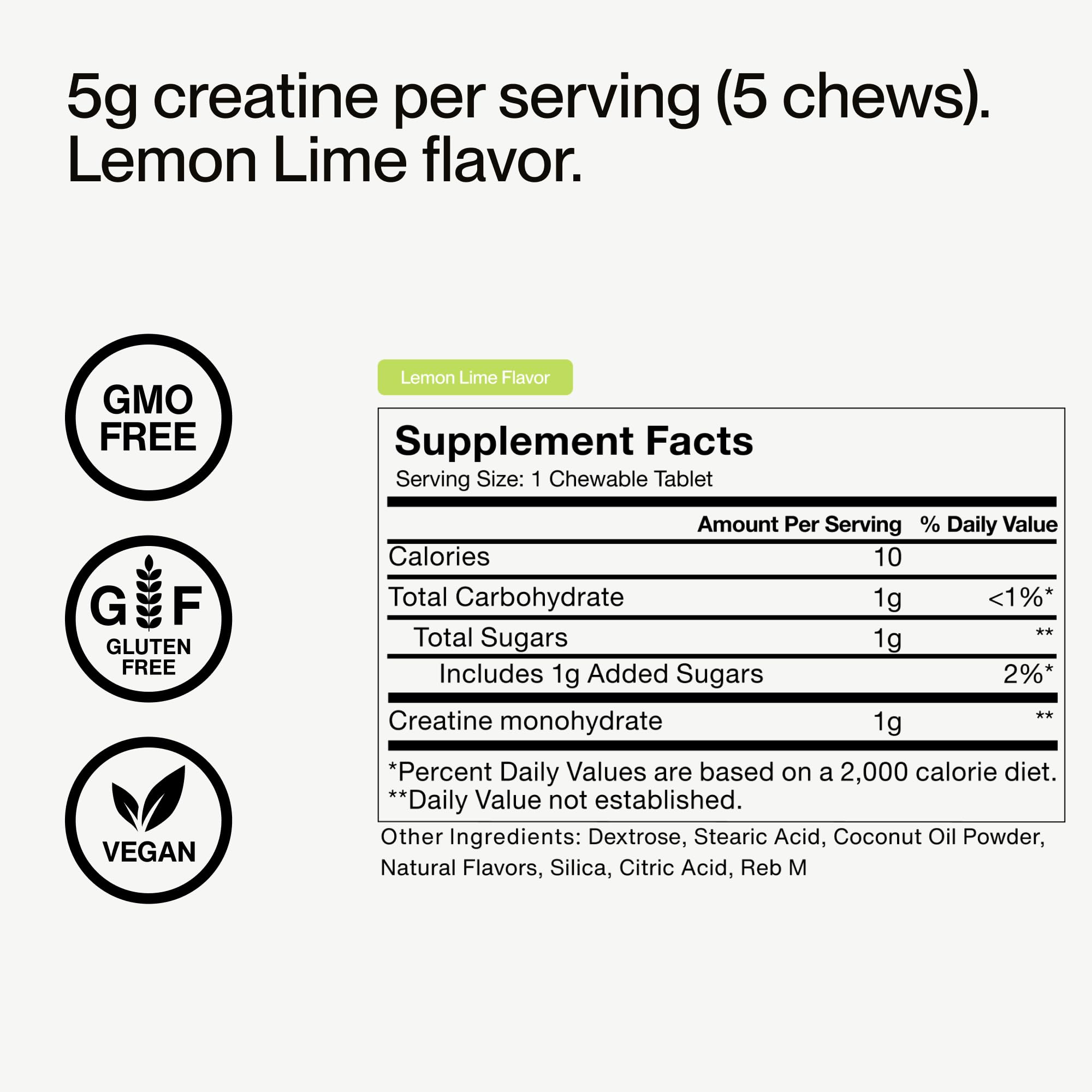 Certificación NSF para deporte en Momentous Creatine Chews