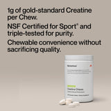 Tabletas masticables Momentous Creatine Chews con sabor cítrico para energía