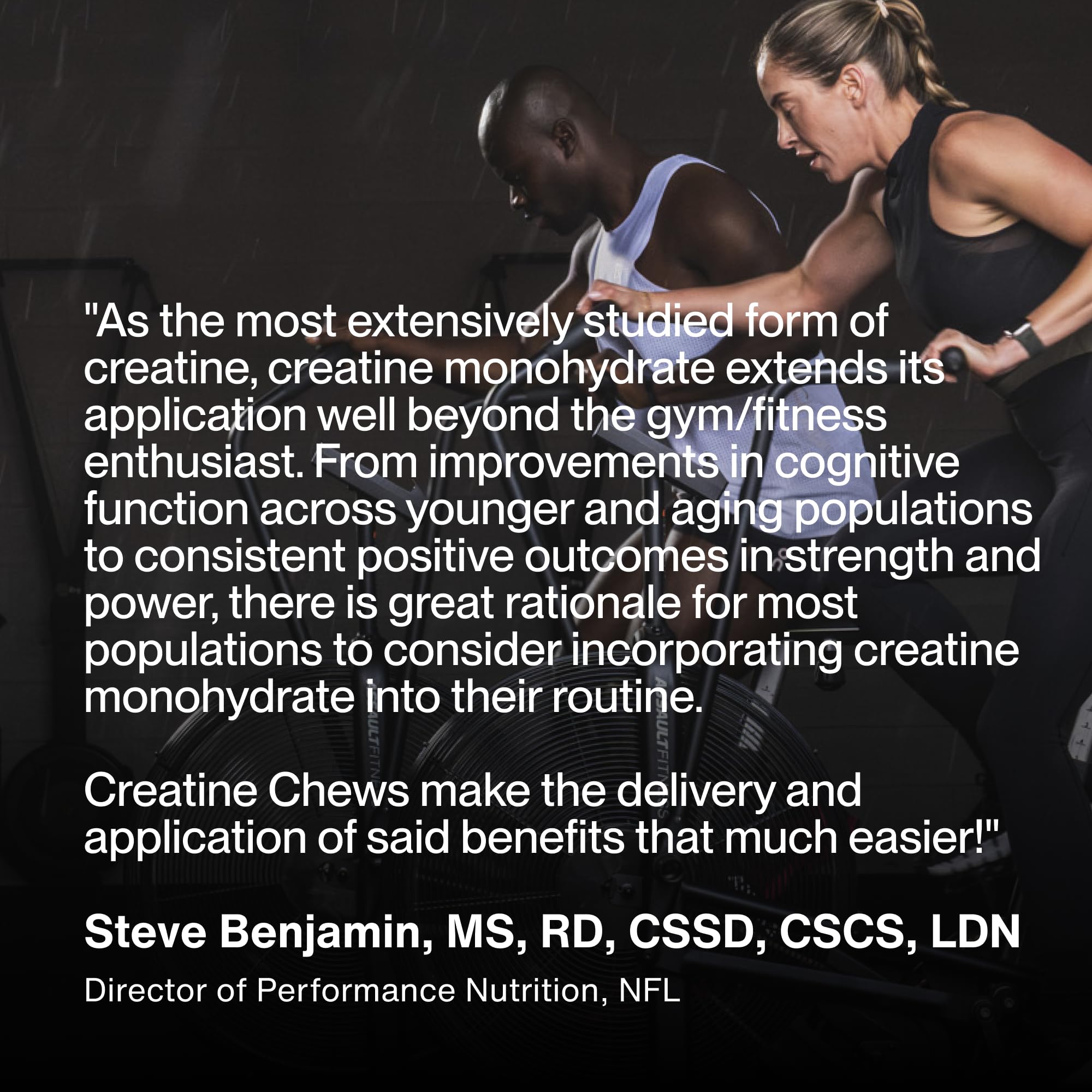 Uso diario de Momentous Creatine Chews para hombres y mujeres