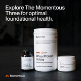 Momentous Creatine Monohidrato sabor neutro para mezclar en agua.