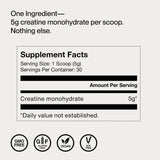 Momentous Creatine Monohidrato uso diario para consistencia muscular.