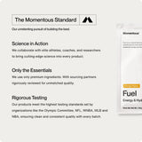 Cucharilla medidora de Momentous Fuel para dosificación precisa.