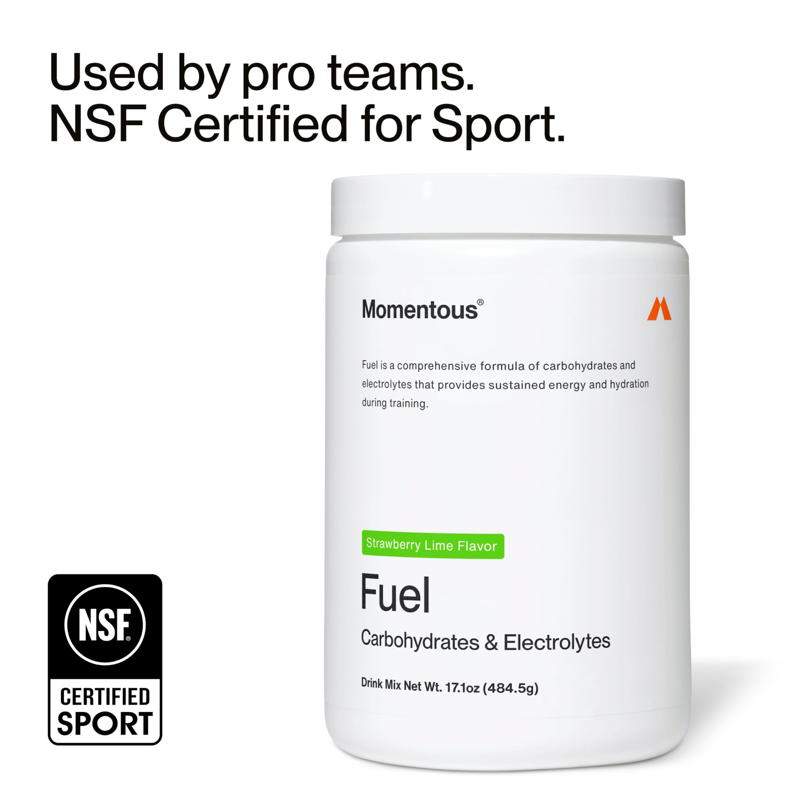 Momentous Fuel etiqueta certificada por NSF para deporte