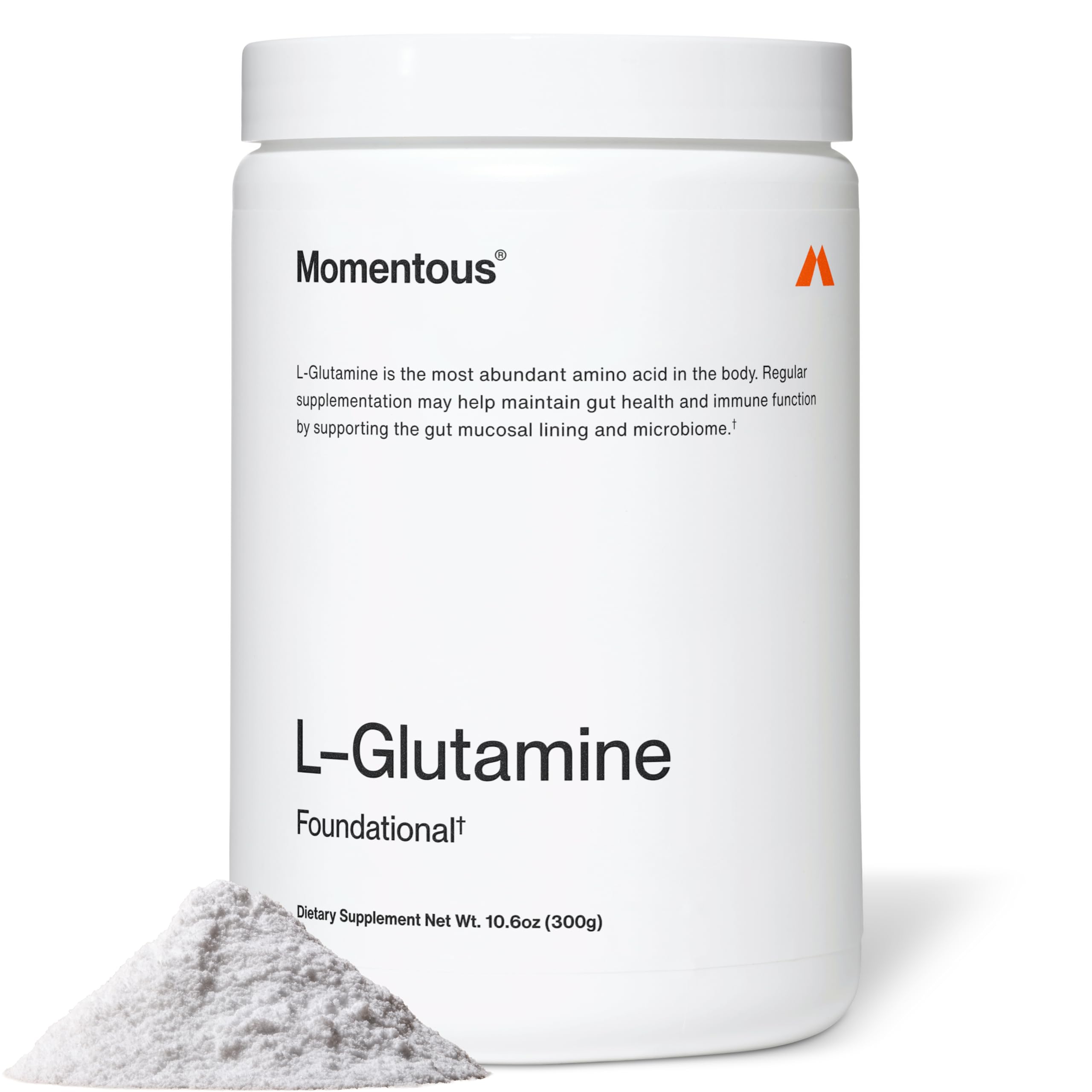Momentous L-Glutamina botella: soporte digestivo diario para bienestar.