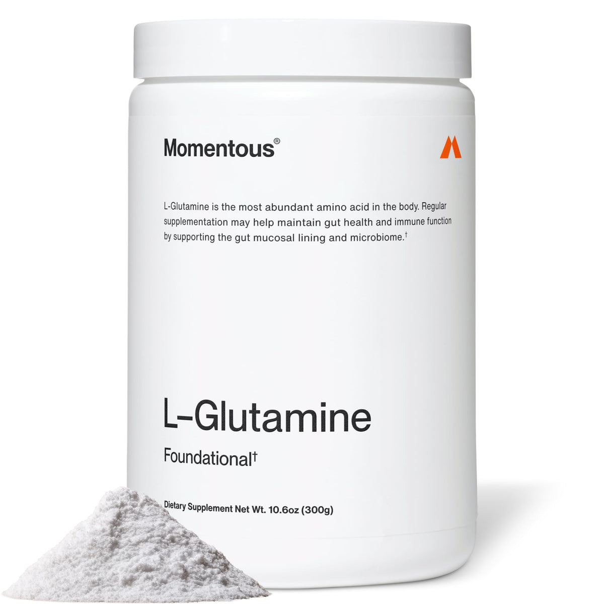 Momentous L-Glutamina botella: soporte digestivo diario para bienestar.