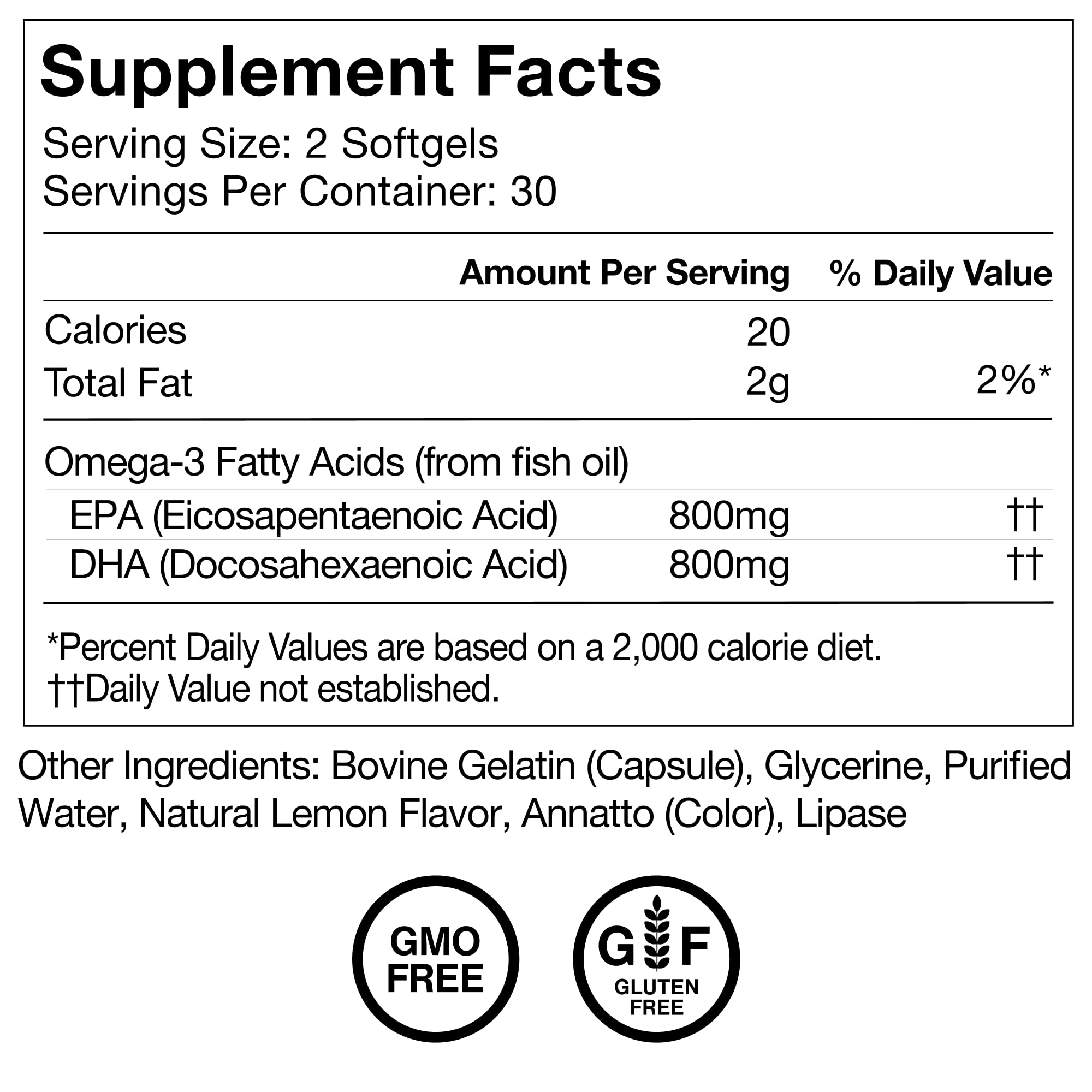 Momentous Omega-3: proporción DHA EPA 1:1 para dosis equilibrada diaria.