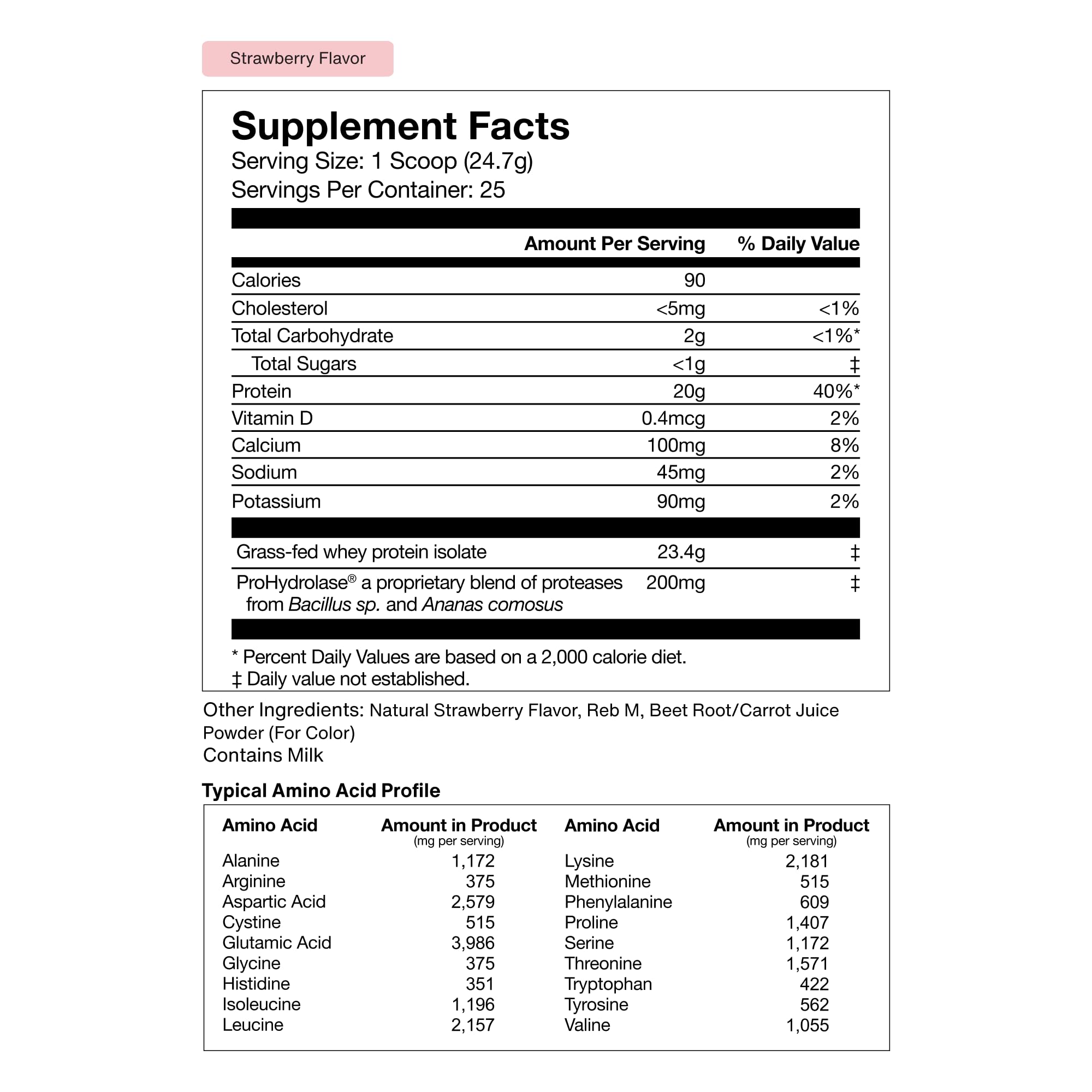 Uso diario de Momentous Whey aislado fresa para apoyar hábitos proteicos saludables.