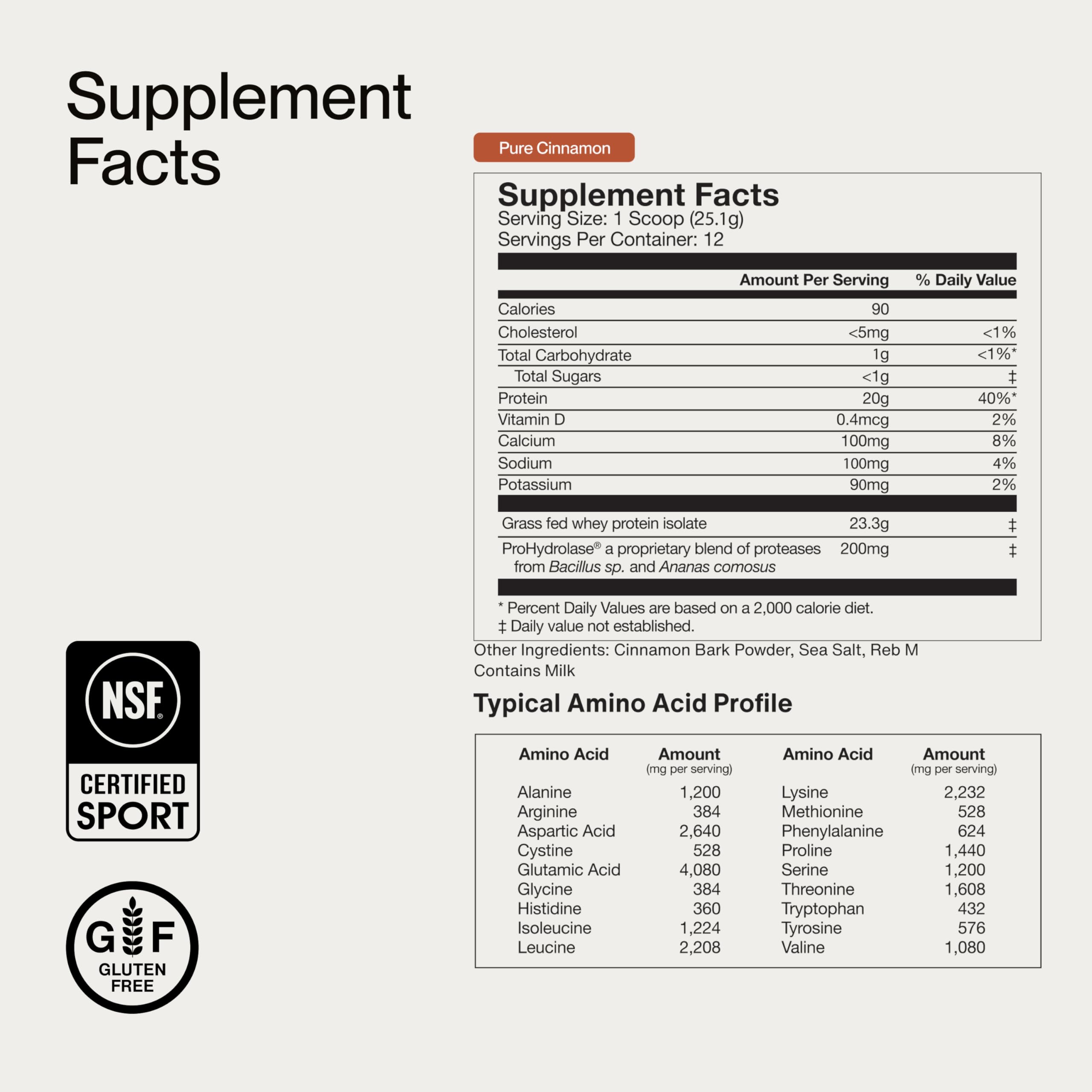 Momentous proteina sin gluten, apta para dietas libres de gluten.