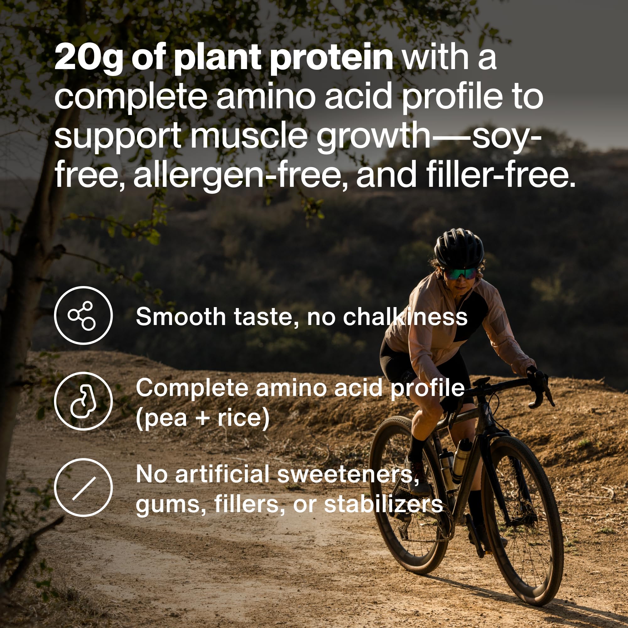 Momentous Vegan Protein Cappuccino, mezcla cremosa para batidos rápidos tras entreno.
