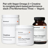 Momentous Vegan Protein Cappuccino, certificación NSF para calidad y seguridad.