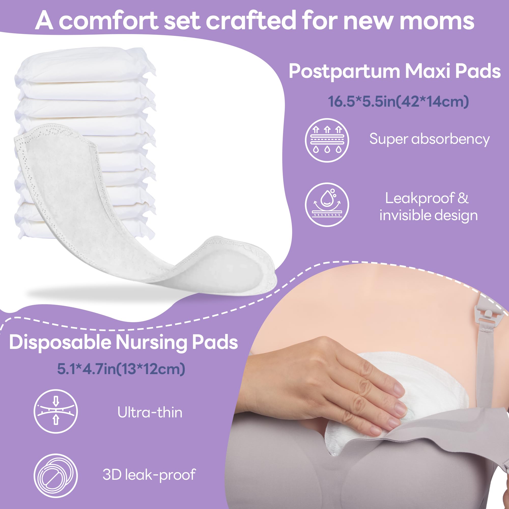Momfree fundas de almohadillas desechables no tejidas para higiene diaria.