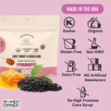 Caramelo duro de MommaBear Organics con sabor frutal para masticar.