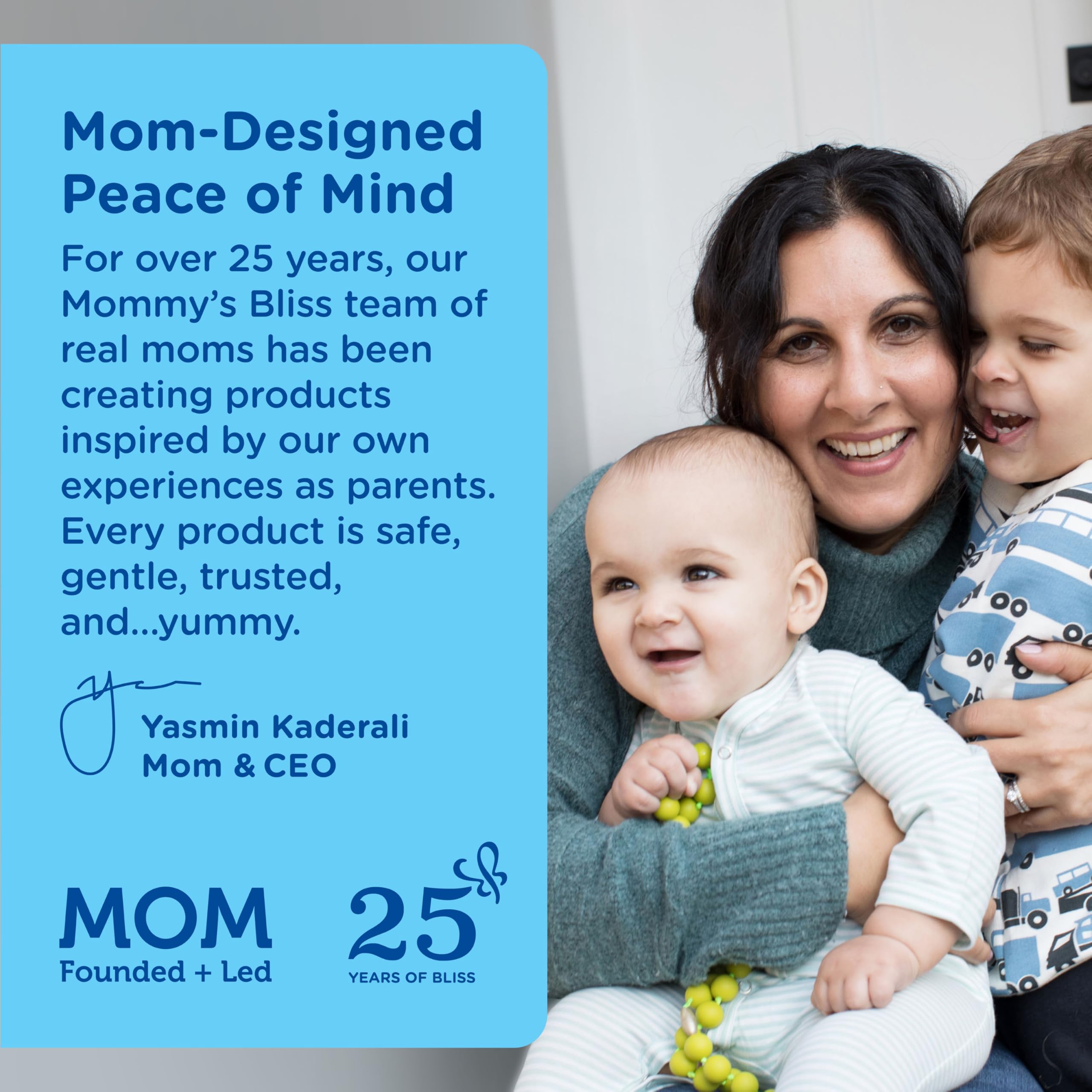 Uso con copa de dosificación para Mommy's Bliss acetaminófén líquido infantil
