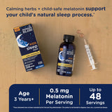 Mommy's Bliss Kids Sleep Liquid, cucharita de dosificación, dosis suave para dormir.