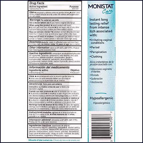 Monistat: aplicación de crema externa para alivio suave.