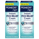 Monistat: crema alivio de prurito instantáneo en dos paquetes.
