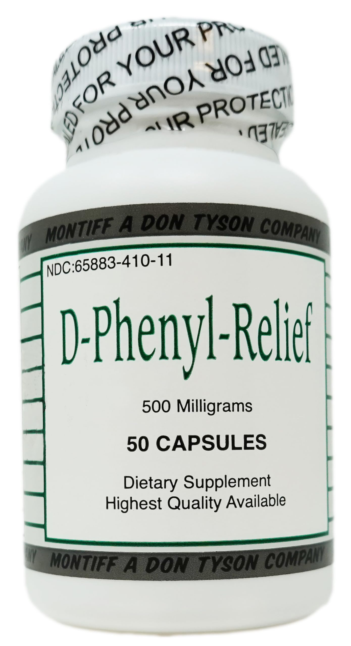 Montiff Puro D-Fenil-Alivio cápsulas 500 mg, uso diario para bienestar general.