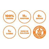 Snack keto Moon Cheese Cheddar Believe It, opción sabor cheddar intenso.