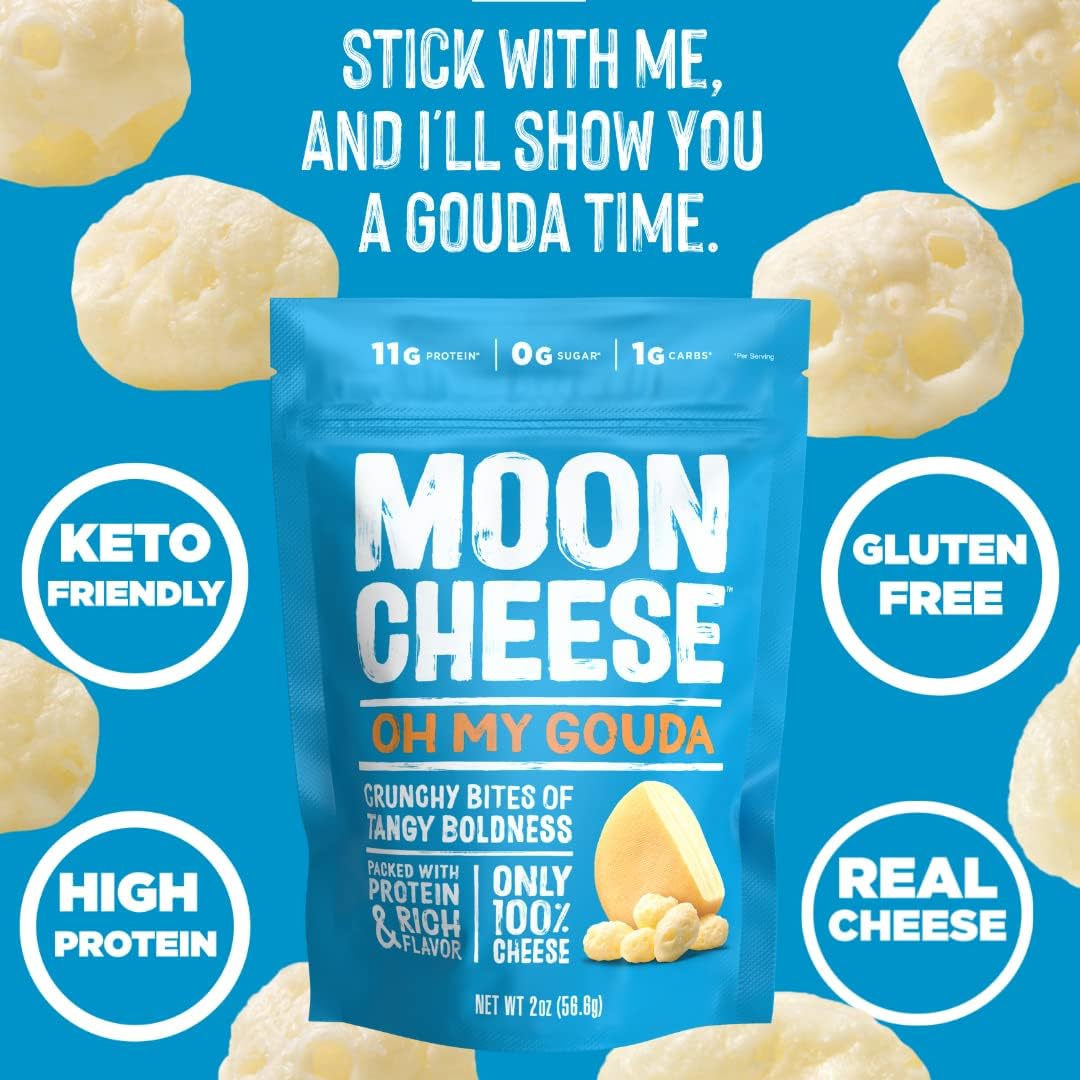 Moon Cheese paquete 2oz, ideal para llevar al trabajo