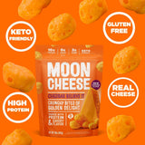 Moon Cheese pepper jack crujiente, snack bajo carbohidratos para la tarde