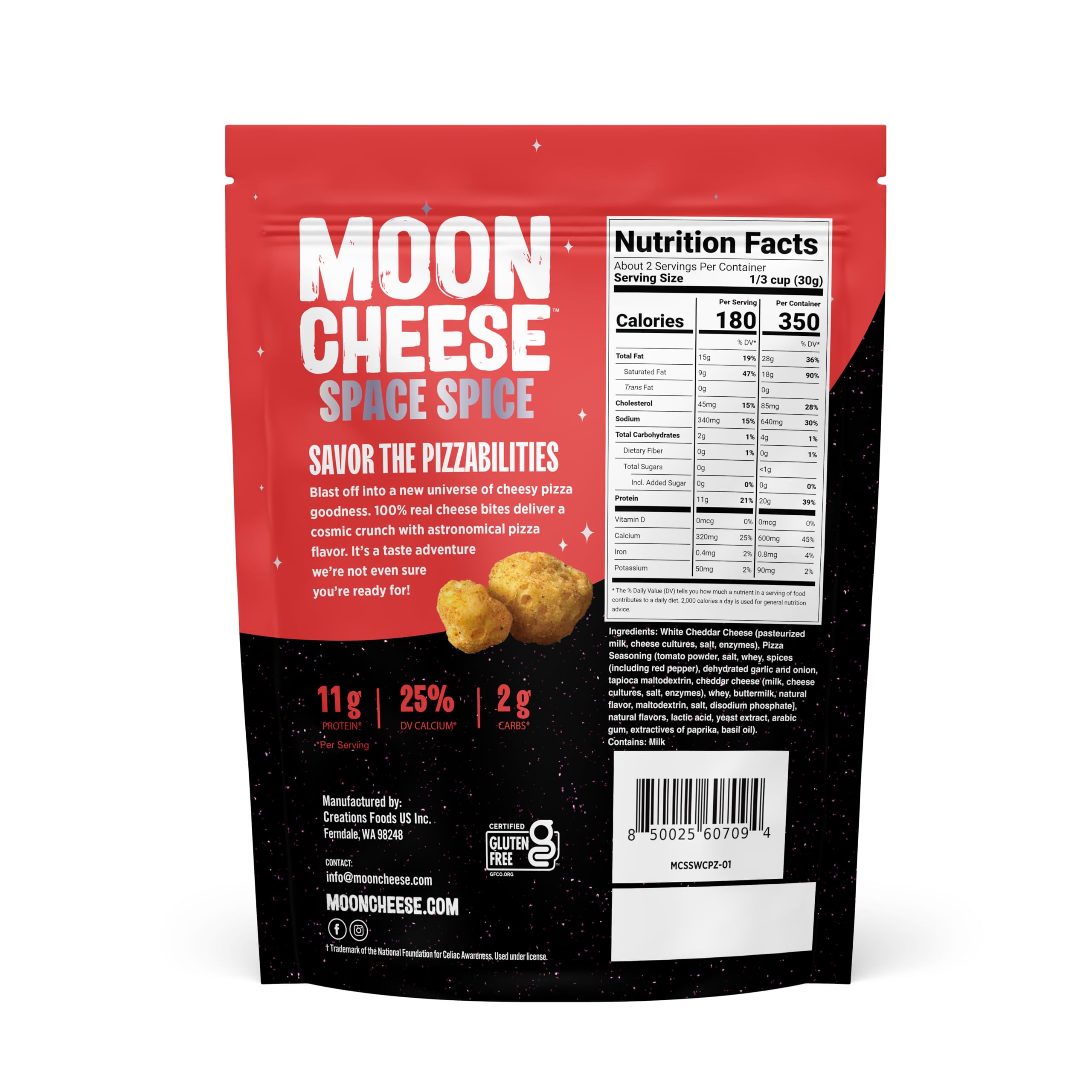 Moon Cheese snack proteico con queso real para saciar