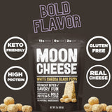 Moon Cheese variedad cinco sabores, opción proteica para toda la familia