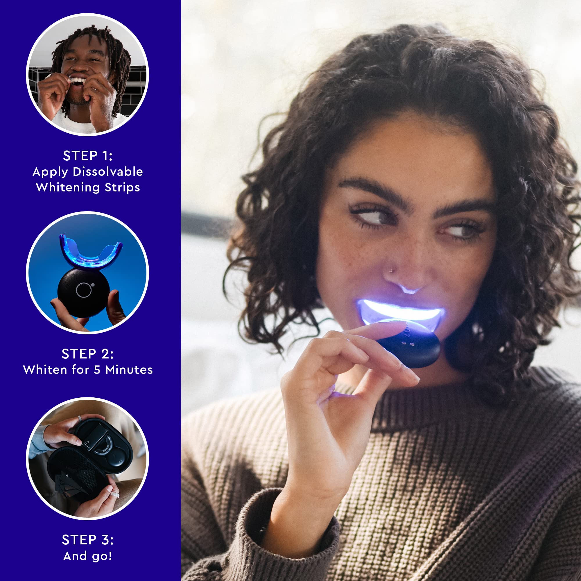 MOON dispositivo de blanqueamiento dental inalámbrico para uso diario
