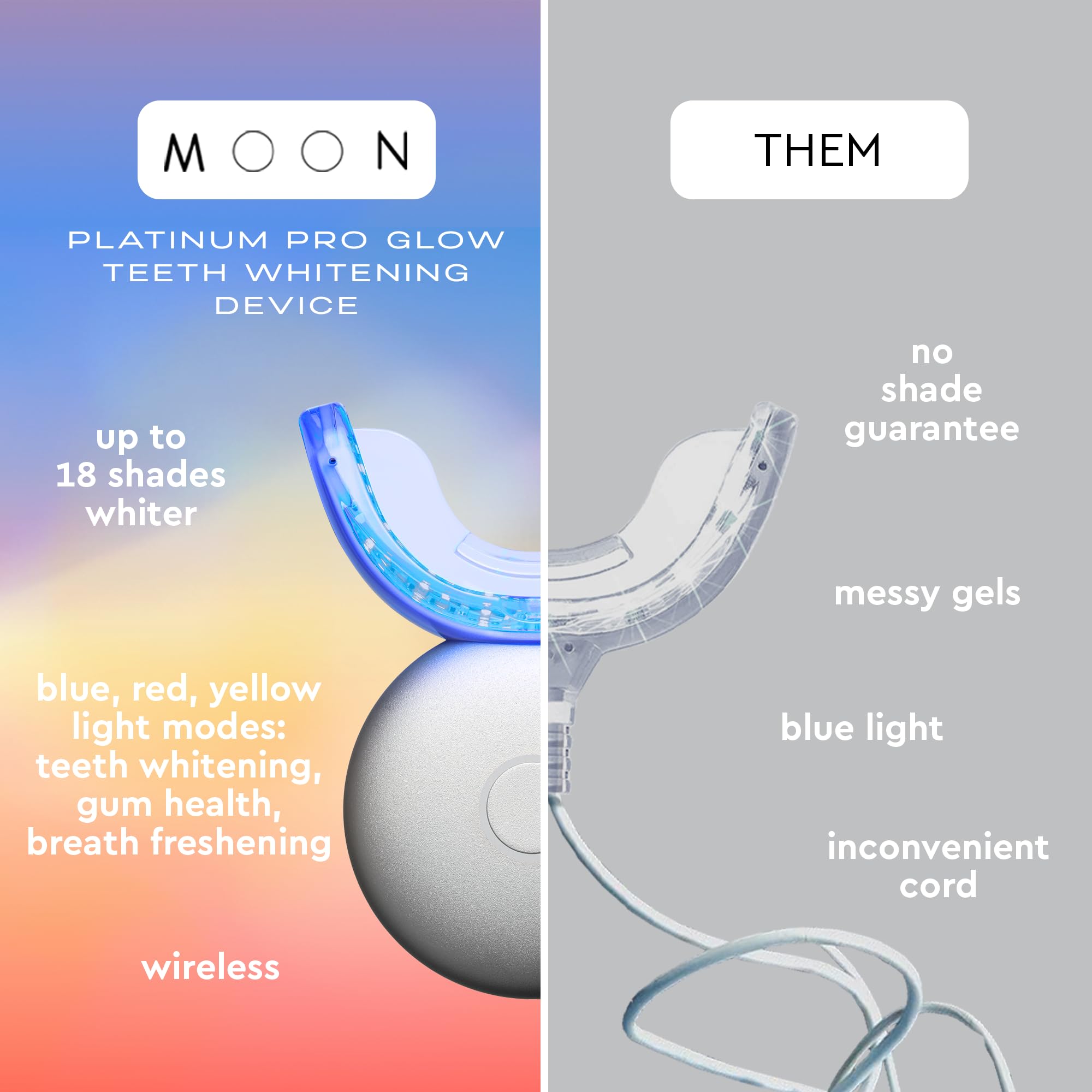 MOON guía rápida de uso para aplicar tiras y activar la luz
